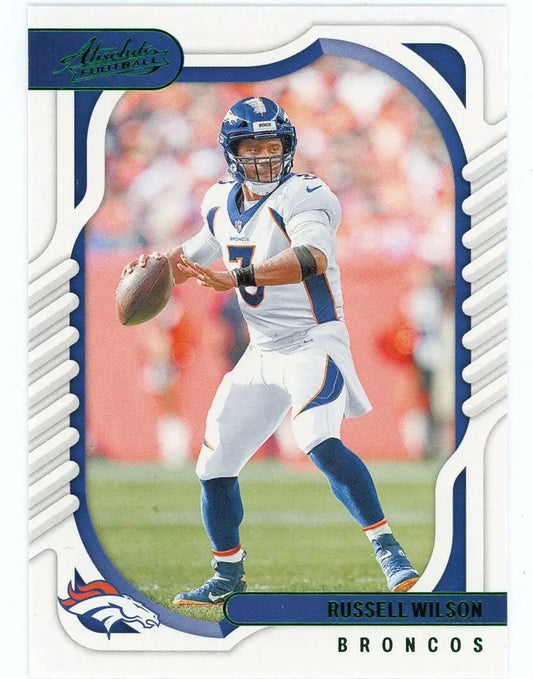 Russell Wilson 2022 Panini Absolute Green #11 Denver Broncos Football Card NFL - Football Card Single