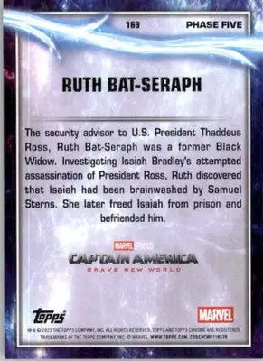 Ruth Bat-Seraph - 2025 Topps Chrome Marvel Studios - #169 - Non_sport - Marvel Card Single