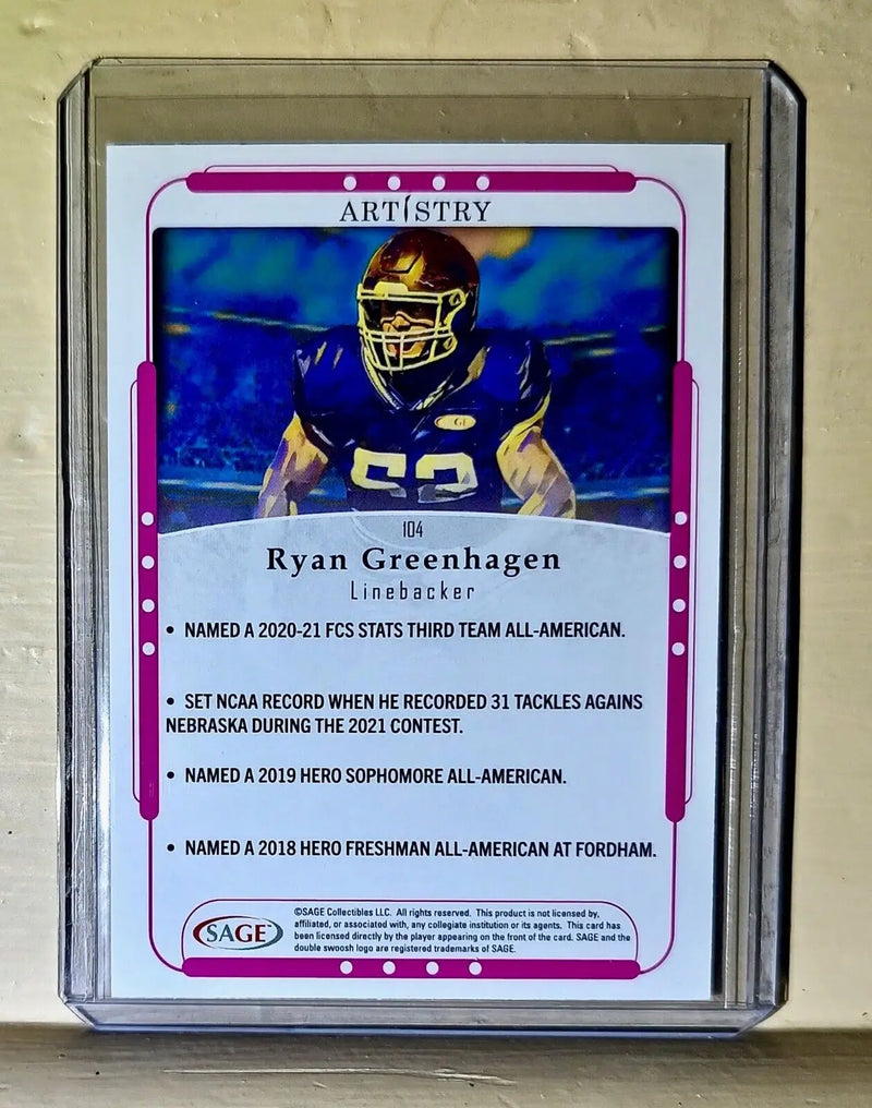 Ryan Greenhagen 2023 SAGE NFL Artistry Football #104 Card