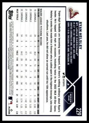 Ryan Helsley 2023 Topps #229 St. Louis Cardinals - Baseball Card Single