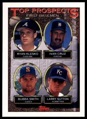 Ryan Klesko / Ivan Cruz / Bubba Smith / Larry Sutton 1993 Topps #423 - Baseball Card Single