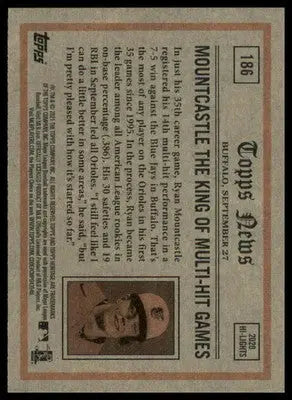 Ryan Mountcastle 2021 Topps Heritage #186 Baltimore Orioles - Baseball Card Single