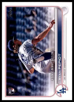 Ryan Pepiot Rookie 2022 Topps Update #US258 Los Angeles Dodgers - Baseball Card Single