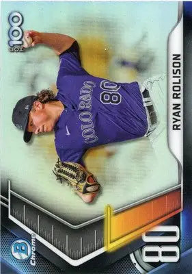 Ryan Rolison 2022 Bowman Bowman Scouts’ Top 100 #BTP-80 Colorado Rockies - Baseball Card Single