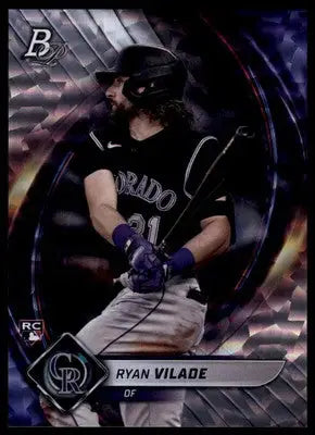 Ryan Vilade Rookie 2022 Bowman Platinum Ice Foilboard #25 Colorado Rockies - Baseball Card Single