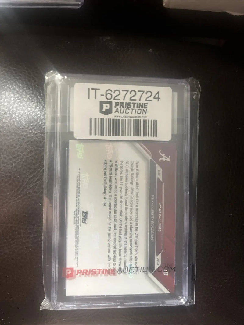 Ryan Williams 2024 Bowman U Now #19 Alabama Rookie Graded CGC 10 Gem - Football Card Single