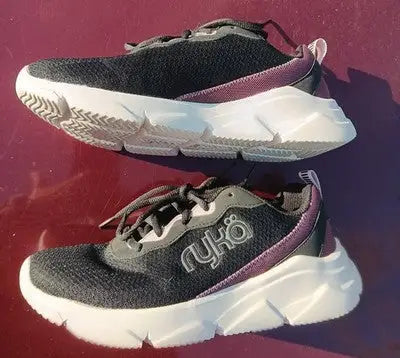 Ryka Women’s Max Cushion Mesh Washable Sneakers-Glide Black Size 8W
