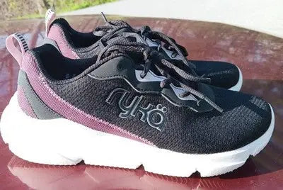 Ryka Women’s Max Cushion Mesh Washable Sneakers-Glide Black Size 8W