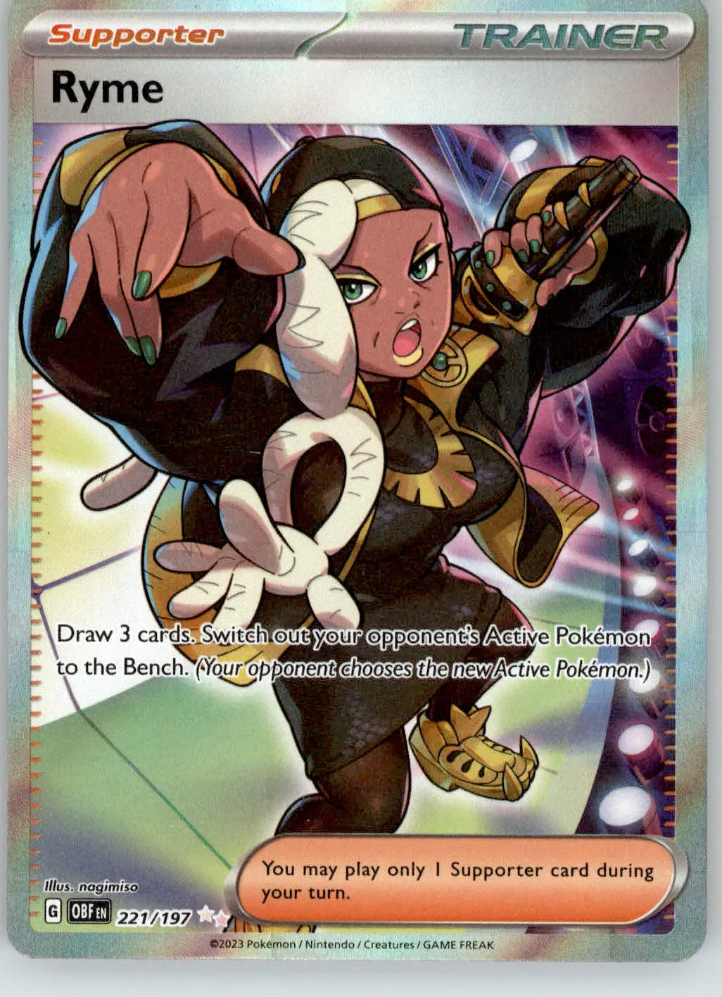 Ryme - Obsidian Flames - 221/197 - Holo NM Pokemon - Pokémon Card Single