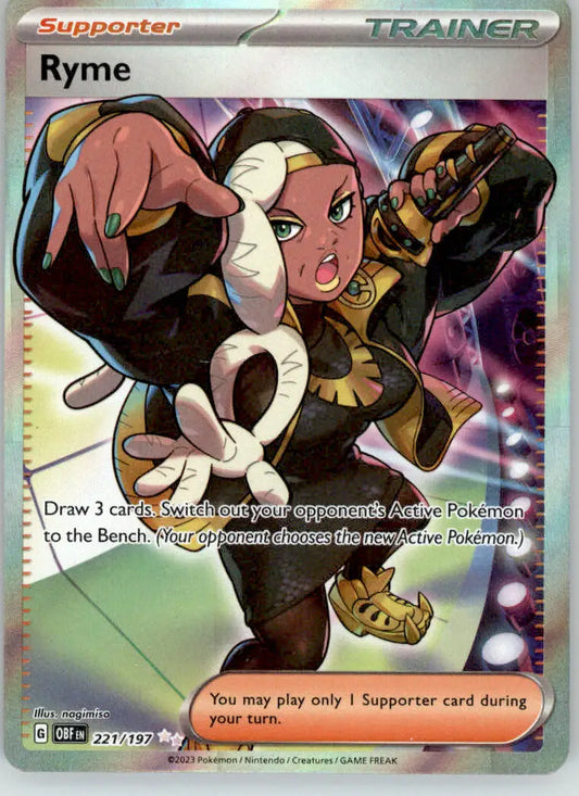 Ryme - Obsidian Flames - 221/197 - Holo NM Pokemon - Pokémon Card Single