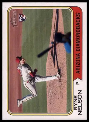 Ryne Nelson Rookie 2023 Topps Heritage #181 Arizona Diamondbacks - Baseball Card Single