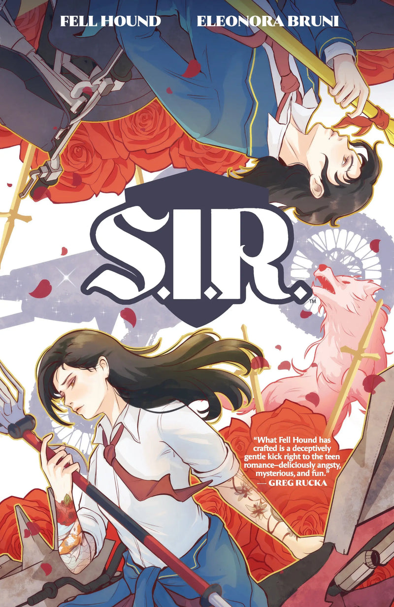 Comic book cover featuring S.I.R. graphic with motorcycle jousting and Avery Sakai art