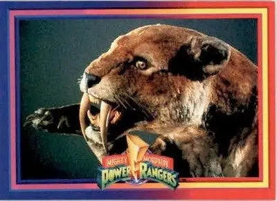 Sabertooth Tiger - 1994 Collect-A-Card Mighty Morphin Power Rangers - #14 - Non-Sports Card Single