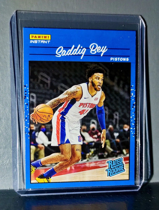 Saddiq Bey 2020-2021 Panini NBA Instant #19 Rated Rookie Retro Card 1/3558 - Basketball Card Single