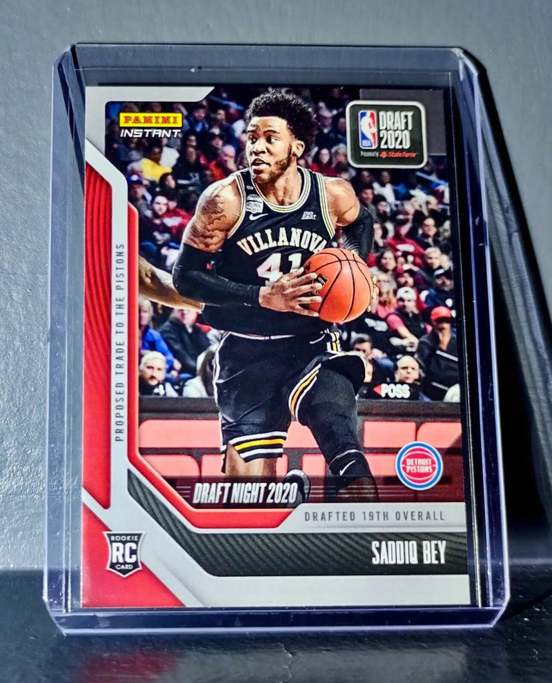 Saddiq Bey 2020-21 Panini NBA Draft Night #28 Basketball Rookie Card 1 of 290