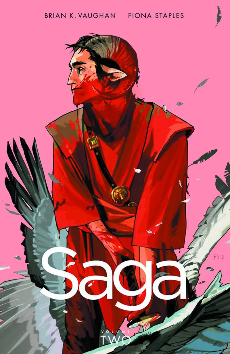 Saga TP Vol 02 comic book cover featuring a smash hit story set in outer space