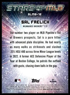 Sal Frelick 2024 Topps Stars of MLB #SLMB-12 Milwaukee Brewers - Baseball Card Single