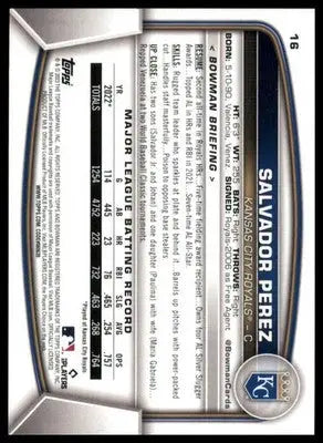 Salvador Perez 2023 Bowman #16 Kansas City Royals - Baseball Card Single