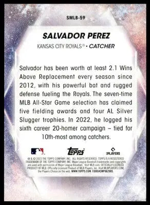 Salvador Perez 2023 Topps Stars of MLB #SMLB-59 Kansas City Royals - Baseball Card Single
