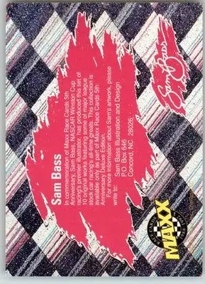 Sam Bass - 1992 Maxx Red - #NNO - Sam Bass Racing - Racing Card Single