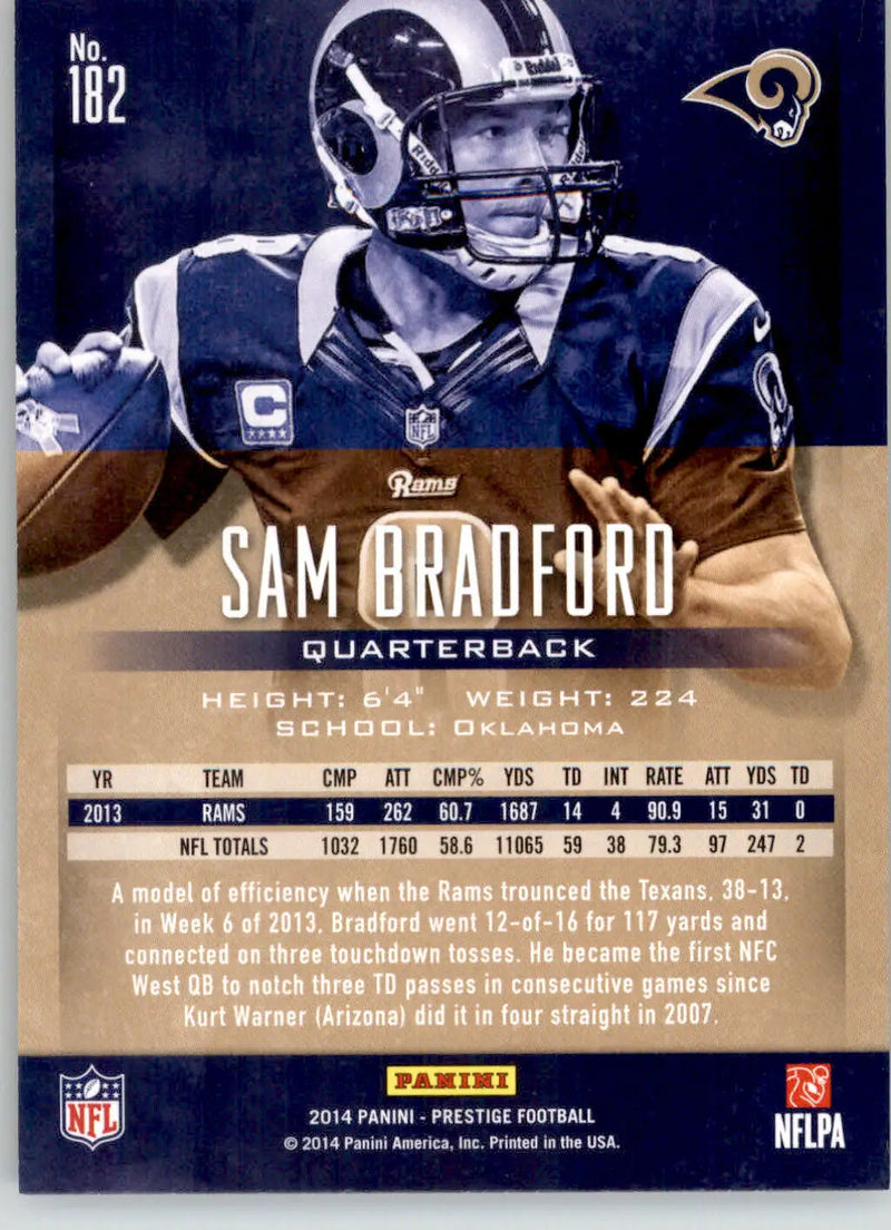 Sam Bradford - 2014 Panini Prestige - #182 - Football