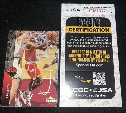 Sam Cassell Signed 1994-95 Upper Deck Card #277 Houston Rockets NBA JSA Auto - Basketball Card Single