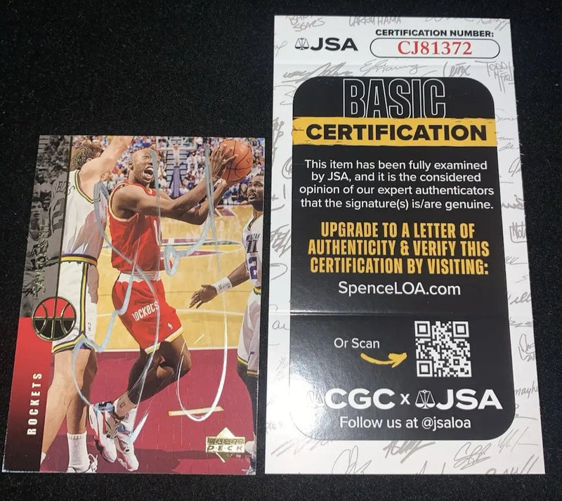 Sam Cassell Signed 1994-95 Upper Deck Card #277 Houston Rockets NBA JSA Auto - Basketball Card Single