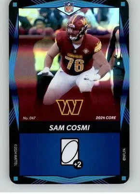 Sam Cosmi - 2024 UNO Elite Core Edition - Blue Foil - #047 - Football - Football Card Single
