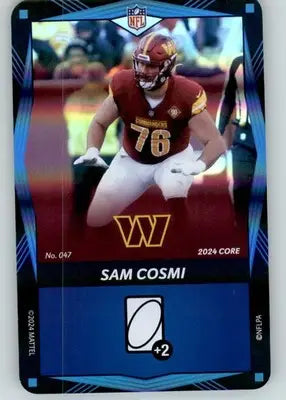 Sam Cosmi - 2024 UNO Elite Core Edition - Blue Foil - #047 - Football - Football Card Single