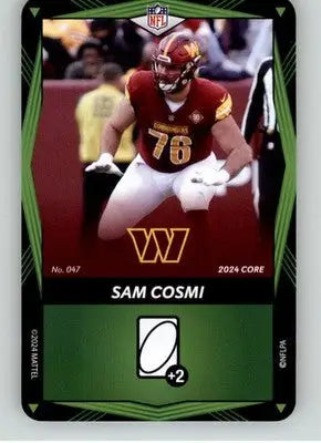 Sam Cosmi - 2024 UNO Elite Core Edition - Green - #047 - Football - Football Card Single