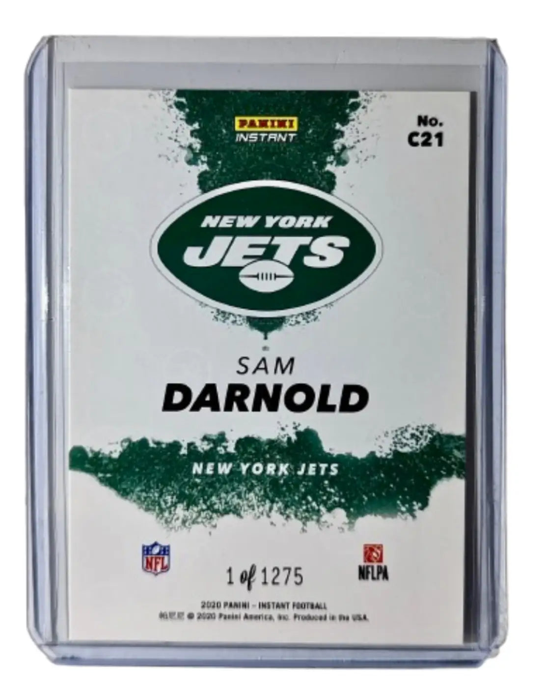 Sam Darnold 2020 Panini NFL Instant My City #21 Football Card 1 of 1275