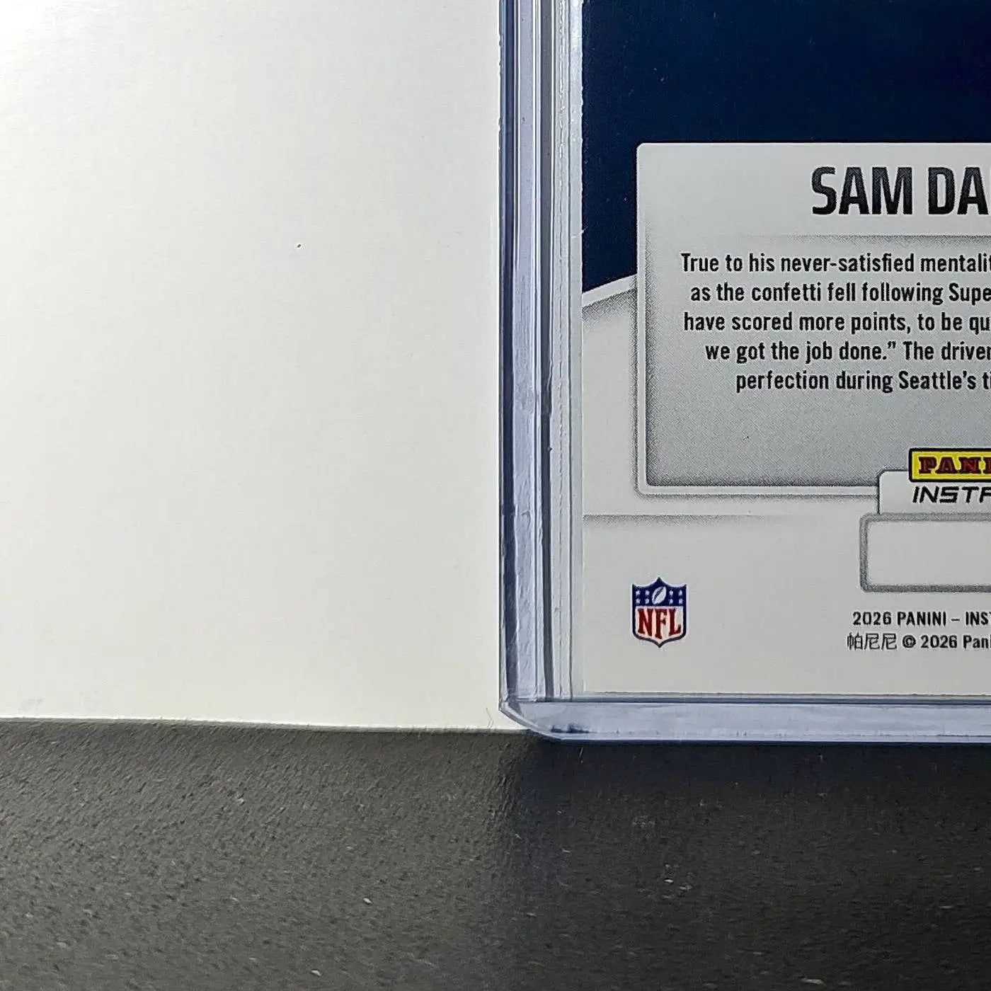 Sam Darnold 2026 Panini NFL Super Bowl LIX Champions #3 Card Seattle Seahawks - Football Card Single