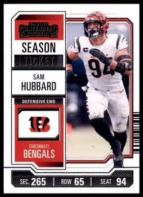 Sam Hubbard 2023 Panini Contenders Season Ticket Retail #23 Cincinnati Bengals