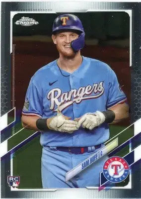 Sam Huff Rookie 2021 Topps Chrome #81 Texas Rangers - Baseball Card Single