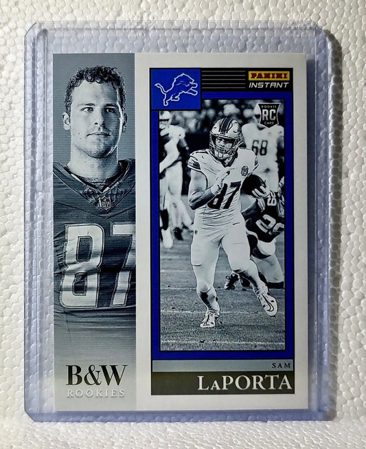 Sam LaPorta 2023 Panini NFL #21 Black & White Rookies Card Detroit Lions 1/216 - Football Card Single