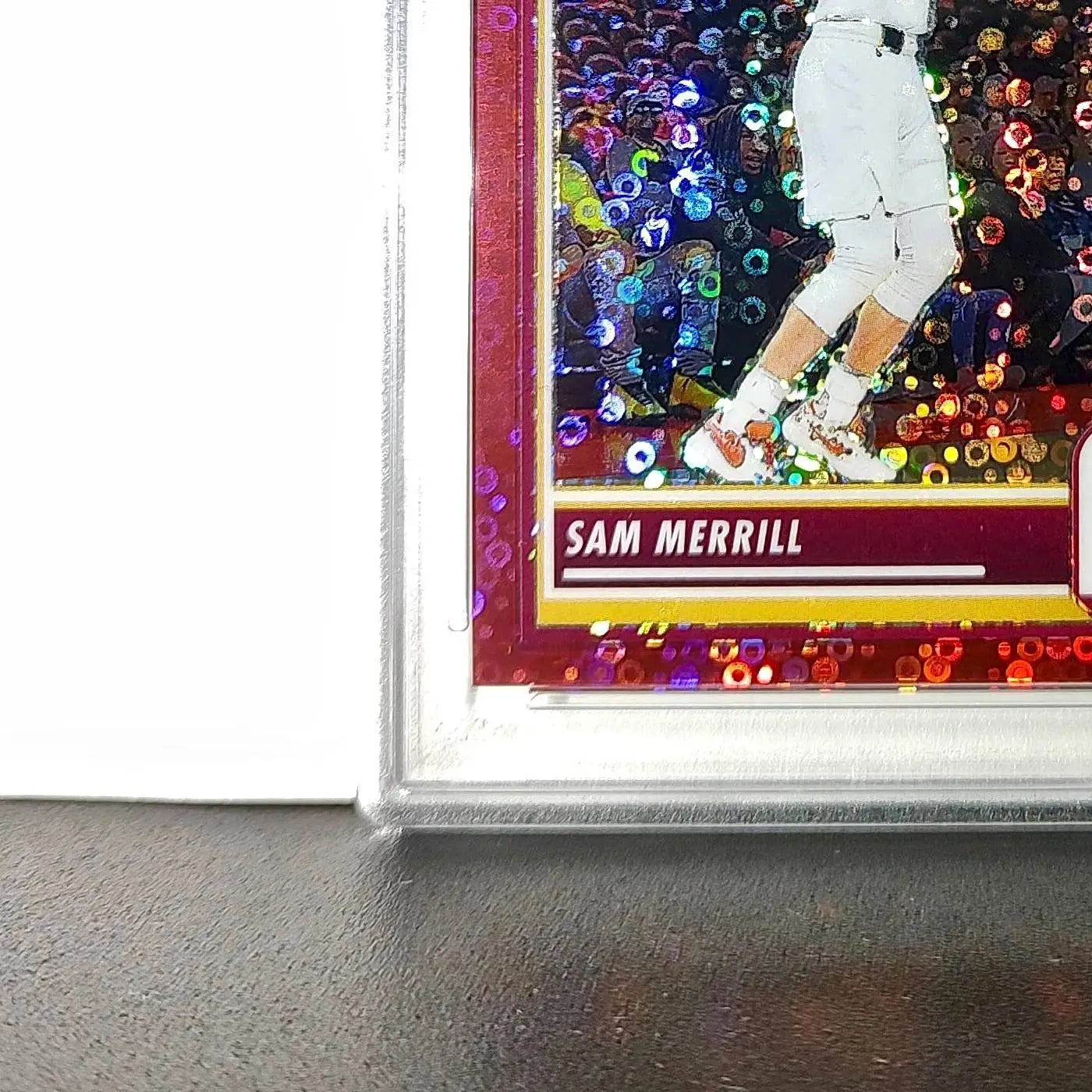 Sam Merrill 2023 Panini Hoops Premium #233 19/149 Red Disco Prizm PSA 9 Mint