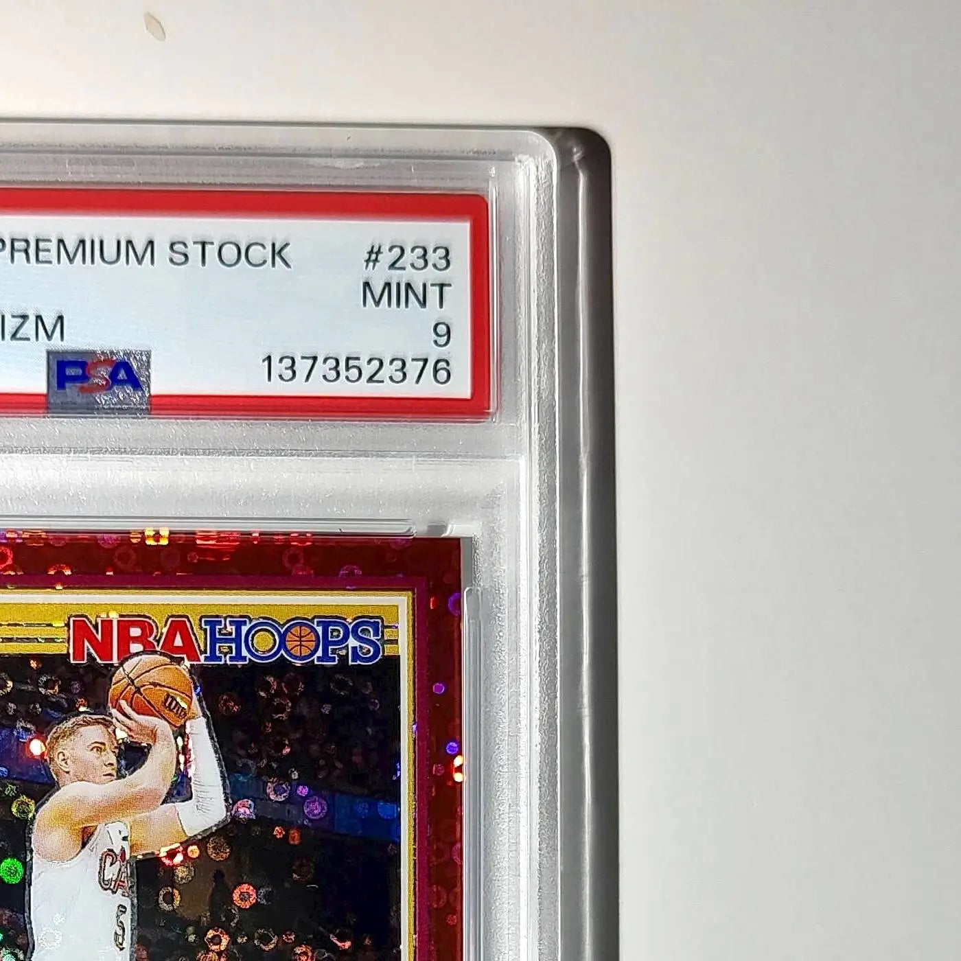 Sam Merrill 2023 Panini Hoops Premium #233 19/149 Red Disco Prizm PSA 9 Mint