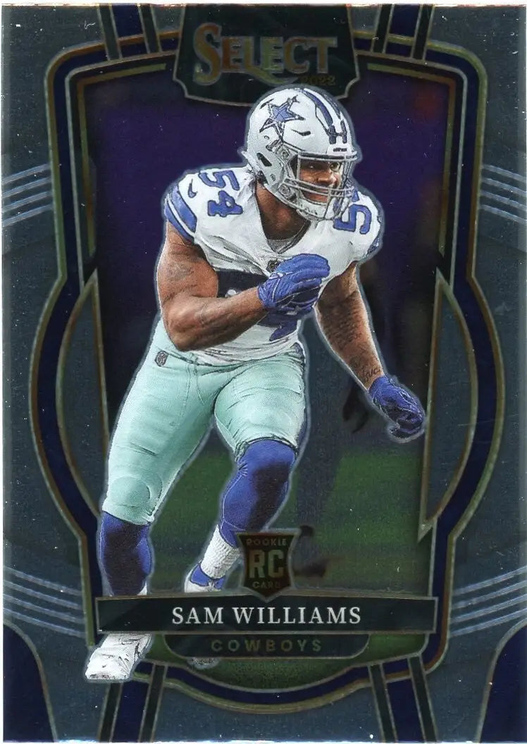 Sam Williams Rookie 2022 Panini Select Club #276 Dallas Cowboys Football Card - Football Card Single