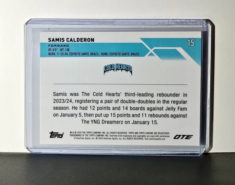 Samis Calderon Rookie Card 2023-24 Topps Chrome Overtime #15 Cold Hearts