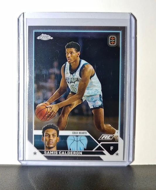 Samis Calderon Rookie Card 2023-24 Topps Chrome Overtime #77 Cold Hearts - Basketball Card Single