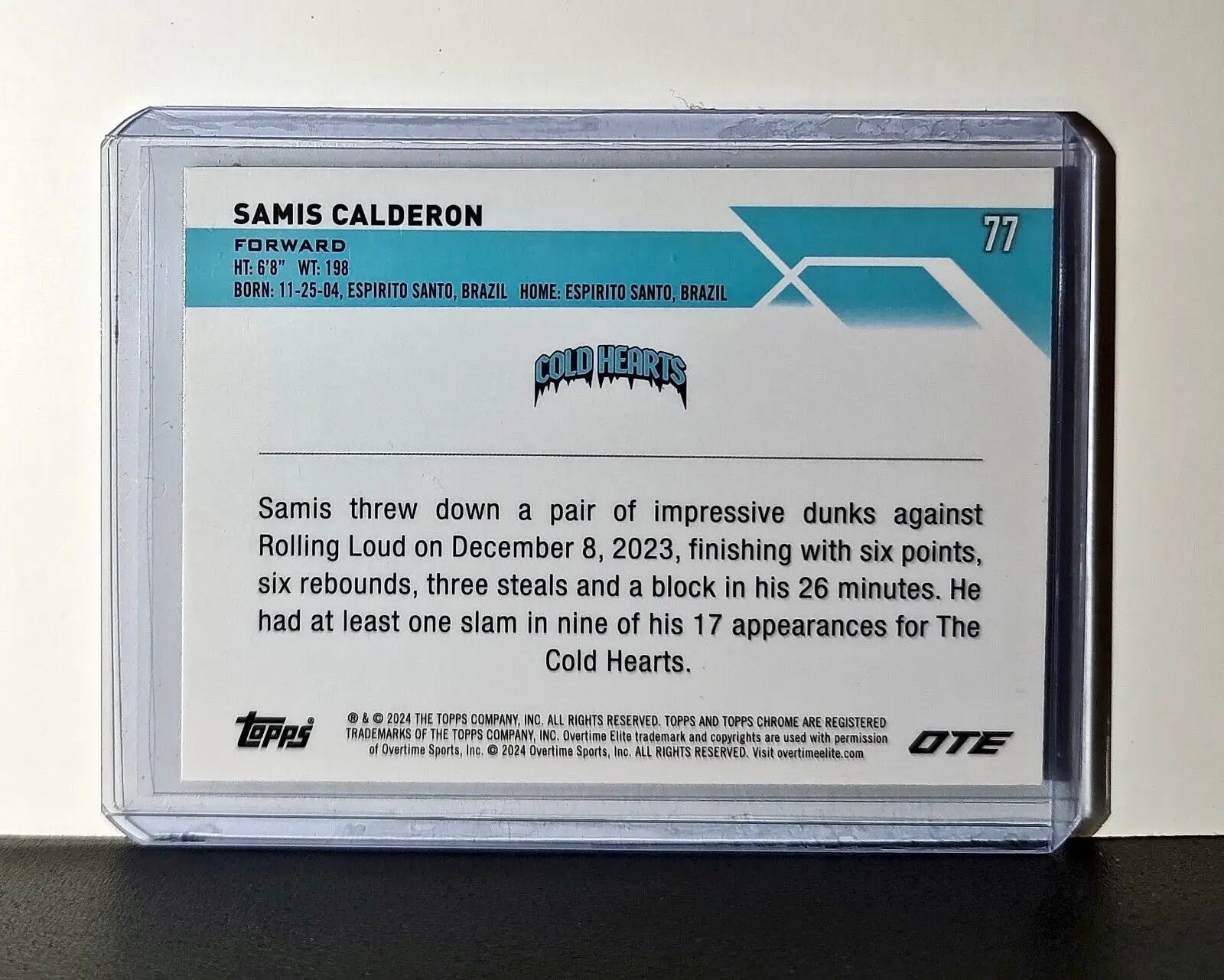 Samis Calderon Rookie Refractor 2023-24 Topps Chrome Overtime #77 Cold Hearts - Other
