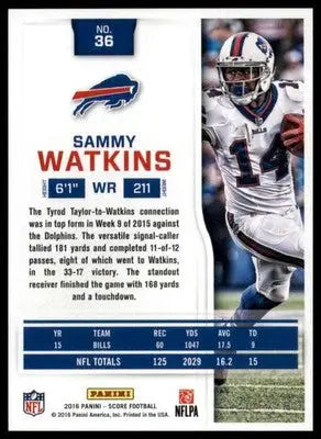 Sammy Watkins 2016 Score #36 Buffalo Bills
