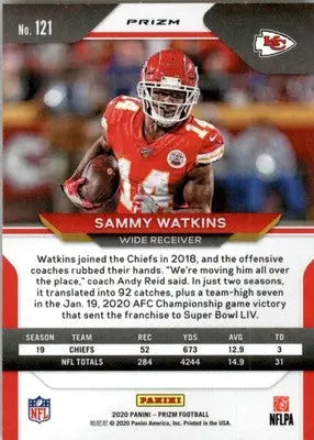 Sammy Watkins - 2020 Panini Prizm - #121 - Prizm Disco Football - Football Card Single