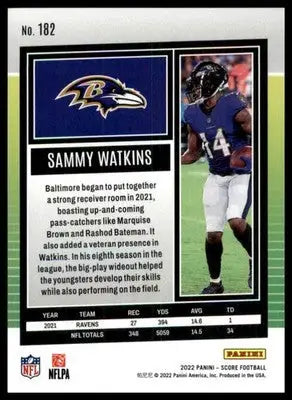Sammy Watkins 2022 Score #182 Baltimore Ravens