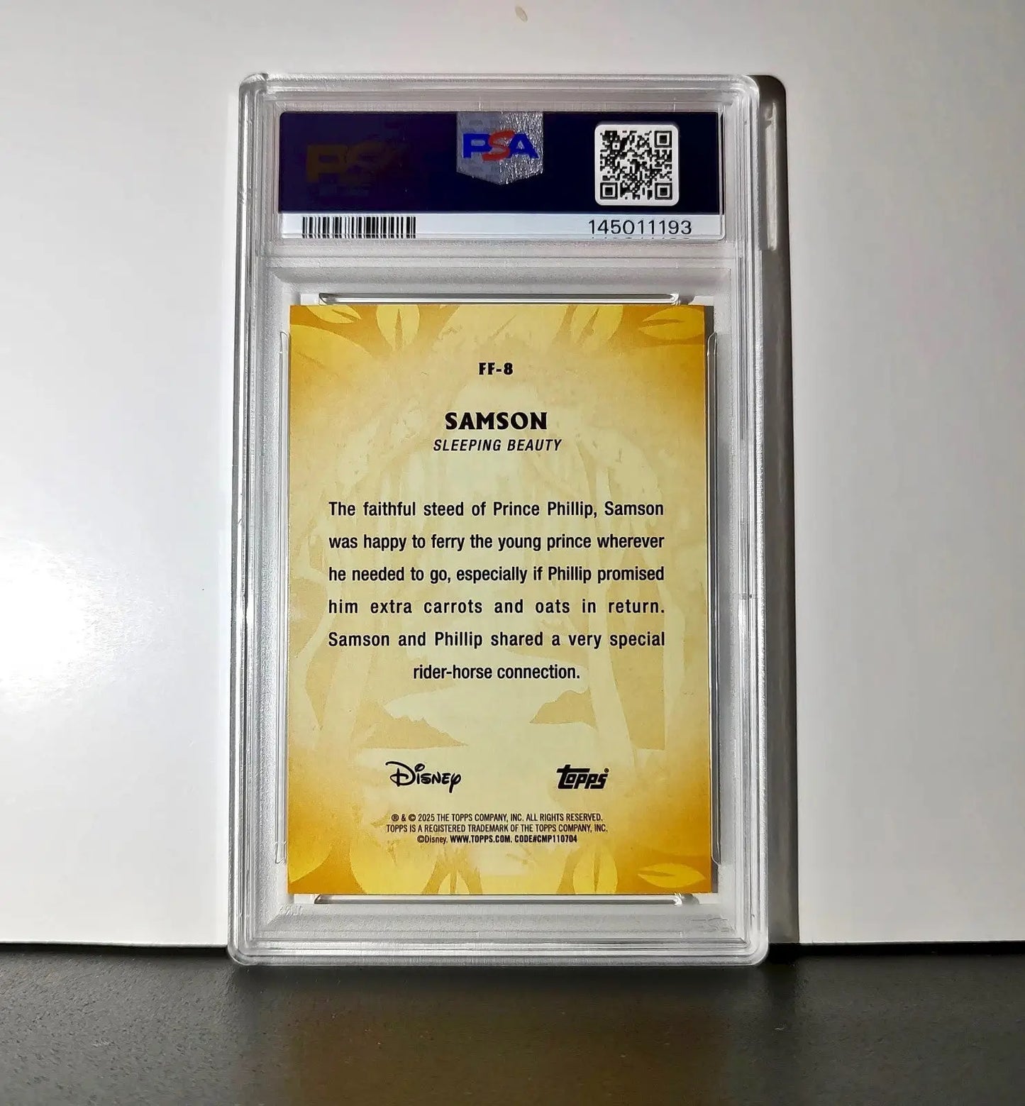 Samson 2025 Topps Disney #FF-8 Furry Friends Card Sleeping Beauty PSA 10 - Non-Sports Card Single