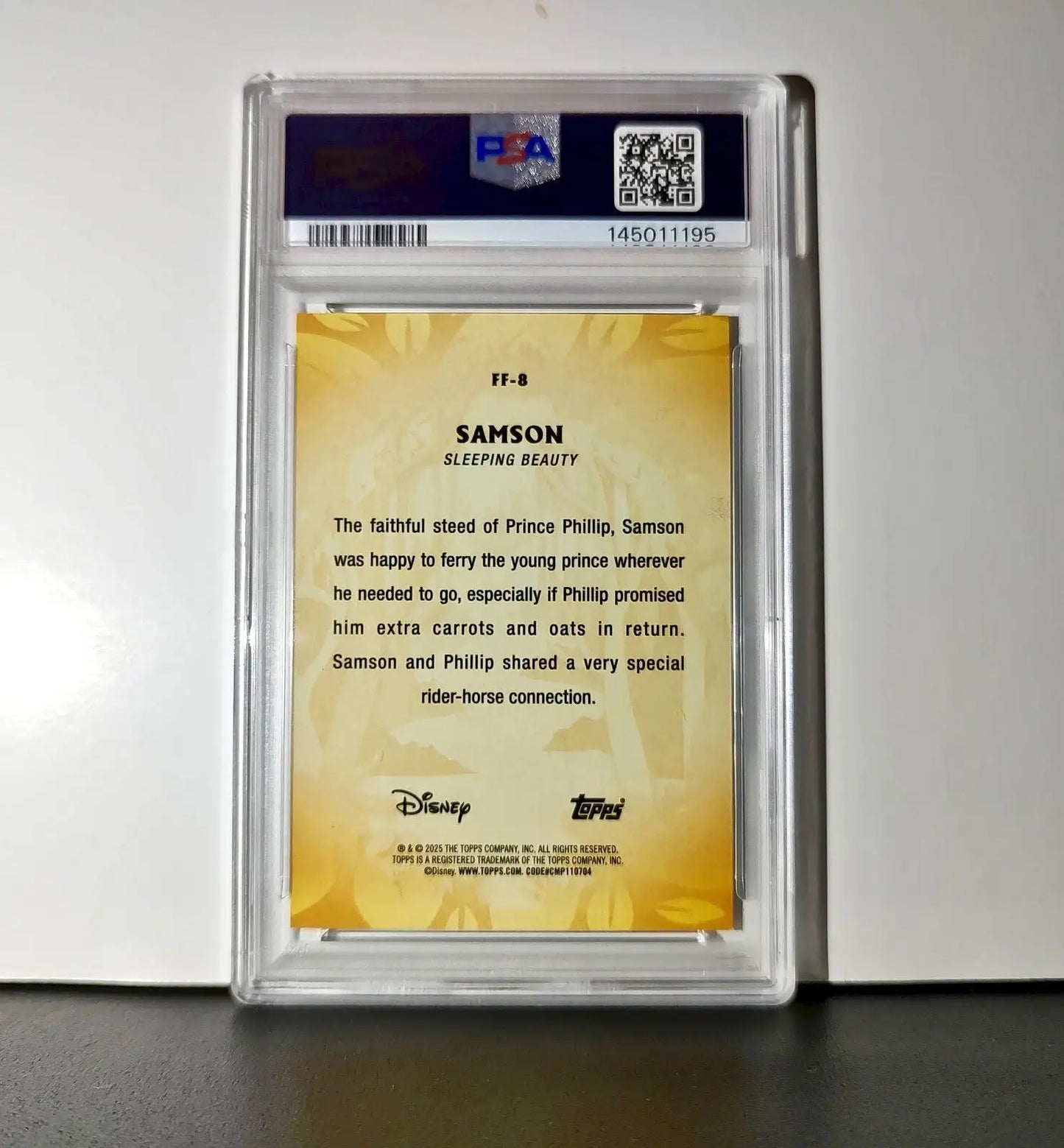 Samson 2025 Topps Disney #FF-8 Furry Friends Card Sleeping Beauty PSA 9 - Non-Sports Card Single
