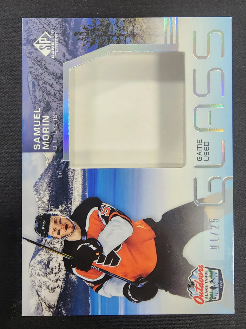 Samuel Morin 2021 Upper Deck SP Game Used Game Used Glass Card #1/25 - Hockey Card Single