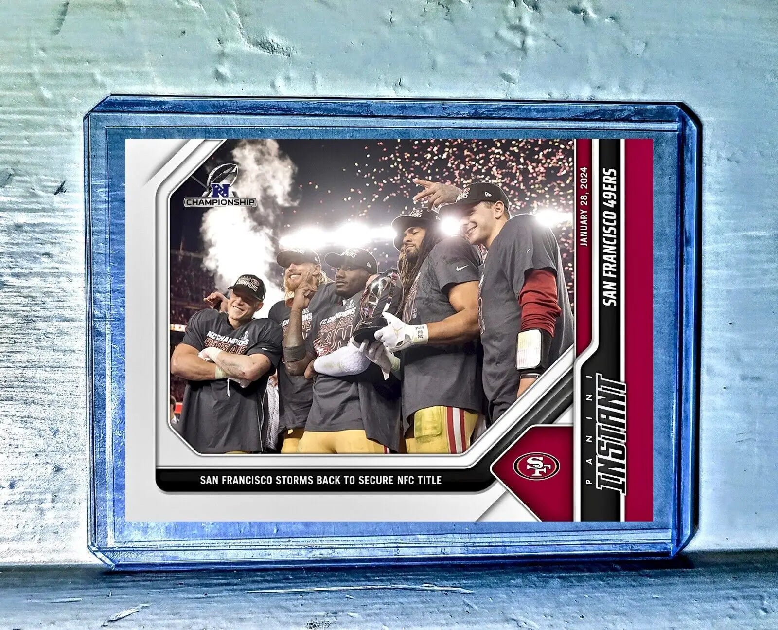 San Francisco 49’ers 2023 Panini NFL Football #164 Card PreSale NFC Champions