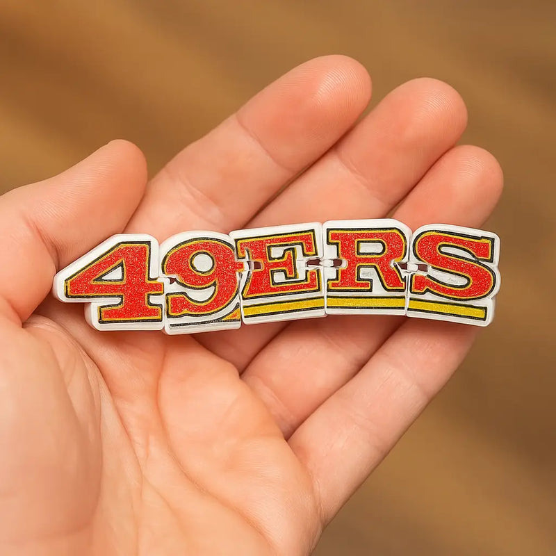 Red and gold San Francisco 49ers bracelet with white borders for San Francisco fans