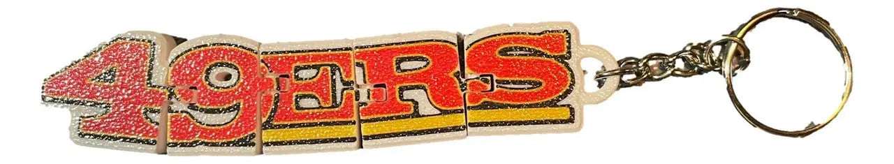 Glittery San Francisco 49ers keychain NFL football fan gift for San Francisco fans